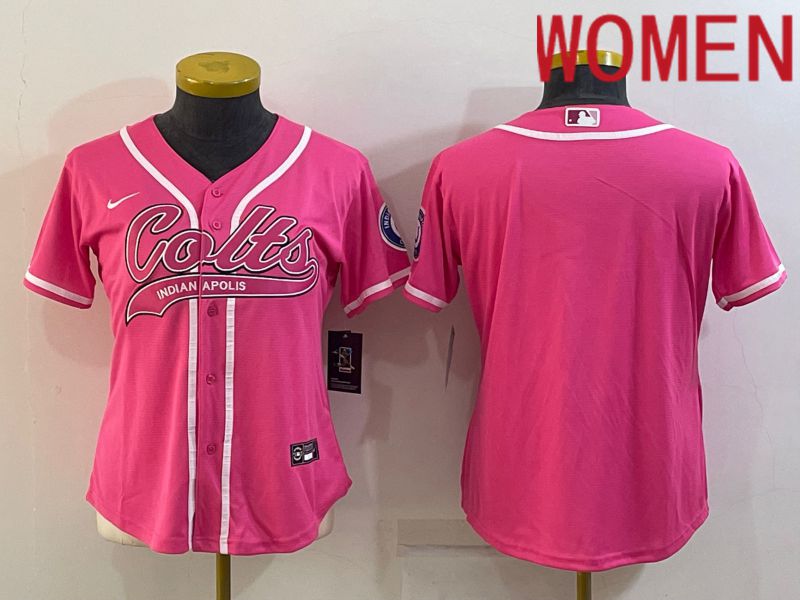 Women Indianapolis Colts Blank Pink 2022 Nike Co branded NFL Jerseys->tennessee titans->NFL Jersey
